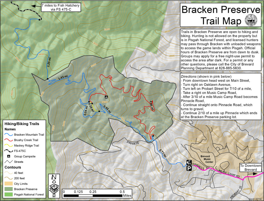 Bracken Mountain Map